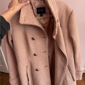 Women's Pink Double-Breasted Coat
